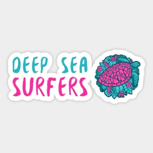 Deep Sea Surfer Cute Turtle Sticker